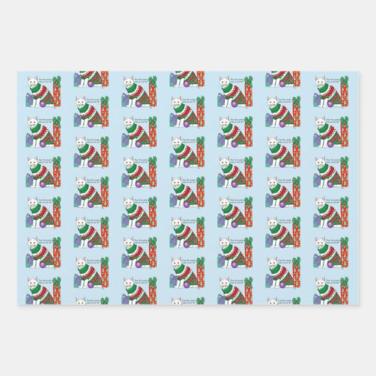 Ugy Christmas Sweater Funny Cat Geschenkpapier Set (Vorderseite 2)