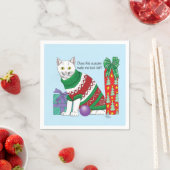 Ugy Christmas Sweater Funny Cat Serviette (Beispiel)