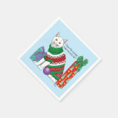 Ugy Christmas Sweater Funny Cat Serviette (Ecke)