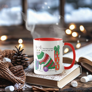 Ugy Christmas Sweater Funny Cat Tasse