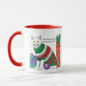Ugy Christmas Sweater Funny Cat Tasse (Links)