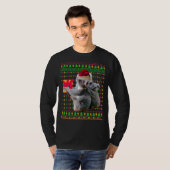 Ugy Christmas Sweater Koala Funny Weihnachtsmannmü T-Shirt (Vorne ganz)