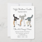 Ugy Christmas Sweater Pajama Party Einladung (Vorderseite)