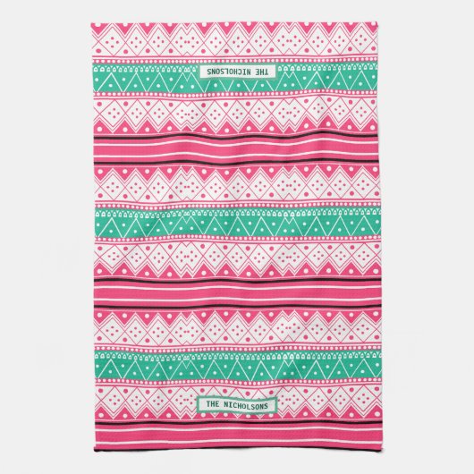 Ugy Christmas Sweater Pattern Geschirrtuch (Vertikal)