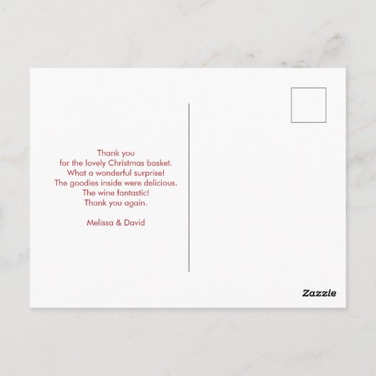 Ugy Christmas Sweater Pattern Postkarte (Rückseite)