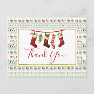 Ugy Christmas Sweater Pattern Postkarte