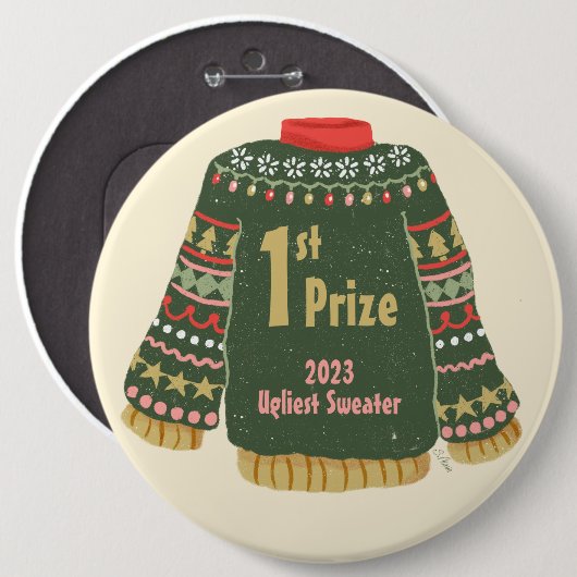 Ugy Christmas Sweater Prize Button (Vorne & Hinten)
