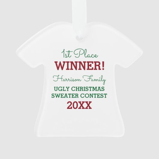Ugy Christmas Sweater Prize Ornament (Rückseite)