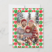 Ugy Christmas Sweaters CUSTOM FOTO Feiertagskarte (Rückseite)