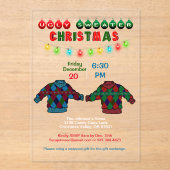 Ugy Raute Sweater Christmas and Lights Acryleinladungen (Vorderseite)