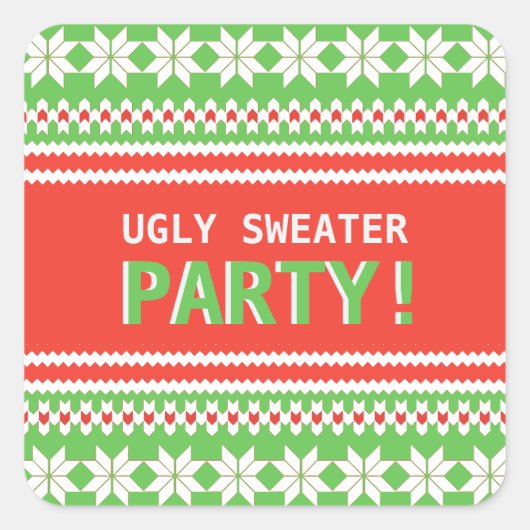 Ugy Sweater Christmas Party Sticker (Vorderseite)