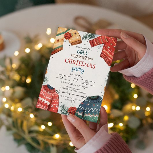 Ugy Sweater Colorful Weihnachts-Party Einladung