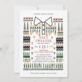 Ugy Sweater Modernes skandinavisches Weihnachtsfes Einladung (Vorderseite)