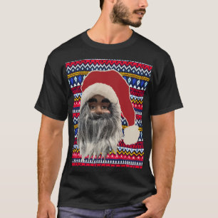 Ugy Sweater T - Shirt Black Santa lustiges Party