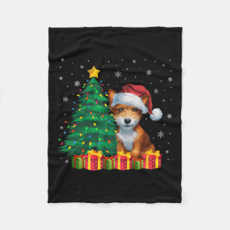 Ugy Toy Fox Terrier Weihnachtsmannmütze Weihnachts Fleecedecke