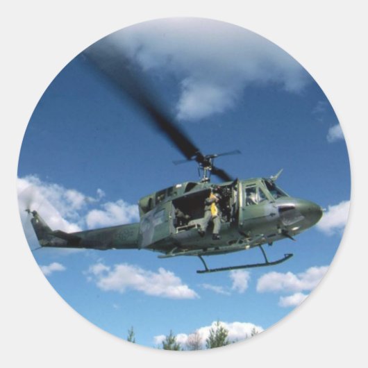 UH1 50 HELICOPTER RUNDER AUFKLEBER (Vorderseite)