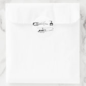 UH1 Huey Blueprint (Iriquois) Runder Aufkleber (Tasche)