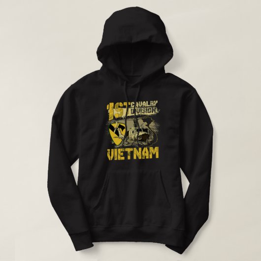 Uh1 Huey Helicopter 1st Cavalry Division Vietnam V Hoodie (Design vorne)