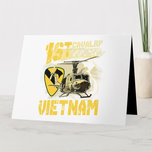Uh1 Huey Helicopter 1st Cavalry Division Vietnam V Karte (Vorderseite)