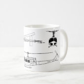 UH1 Huey Plan (Iriquois) Kaffeetasse (VorderseiteRechts)