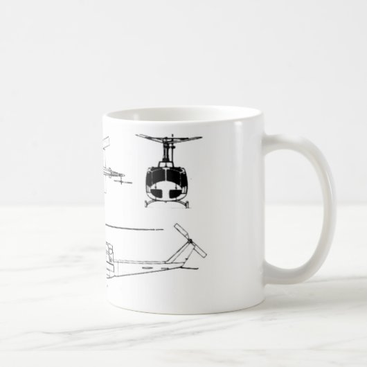 UH1 Huey Plan (Iriquois) Kaffeetasse (Rechts)