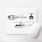 UH1 Huey Plan (Iriquois) Mousepad (Mit Mouse)