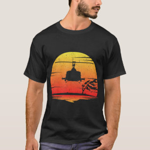 UH1 Huey Retro Helicopter Vintag Style Vietnam T-Shirt