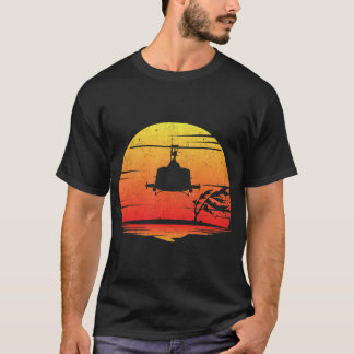 UH1 Huey Retro-Hubschrauber im Vintage-Stil Vietna T-Shirt