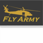 UH60 Blackhawk Side Fly Army Sticker (Vorderseite)