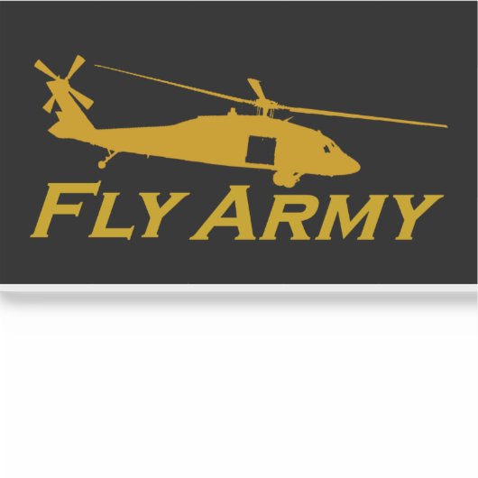 UH60 Blackhawk Side Fly Army Sticker (Vorderseite)