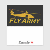 UH60 Blackhawk Side Fly Army Sticker (Blatt)