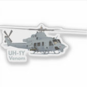 UH-1-Hubschrauber Aufkleber (Vorderseite)