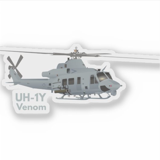 UH-1-Hubschrauber Aufkleber (Vorderseite)
