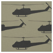 UH-1 Huey Black Silhouette Stoff (Nahaufnahme)