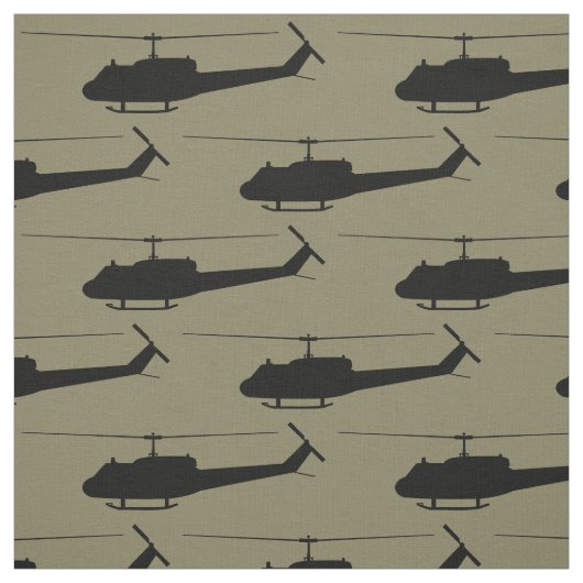 UH-1 Huey Black Silhouette Stoff (Muster)