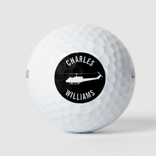 UH-1 Huey Golf Ball mit Individuelle Name (Vorderseite)