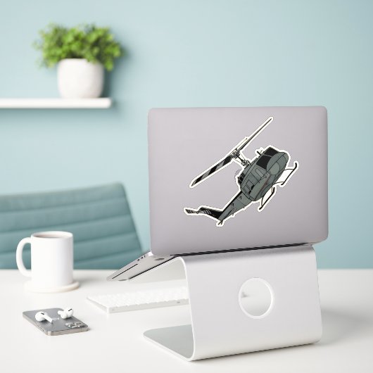 UH-1, Huey, Militärhubschrauber Aufkleber (Laptop auf Schreibtisch)