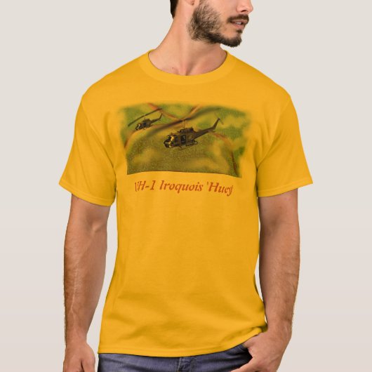 UH-1 Iroquois "Huey" Hubschrauber T-Shirt (Vorderseite)
