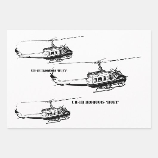 UH-1H-Hubschrauber Geschenkpapier Set (Vorderseite 2)