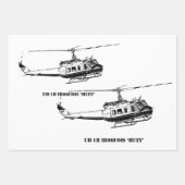 UH-1H-Hubschrauber Geschenkpapier Set (Vorderseite)