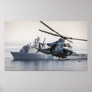 UH-1N DoppelHuey Hubschrauber Poster