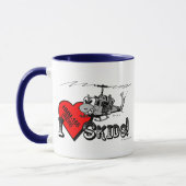 UH-1N I Liebe rutscht Wecker-Tasse Tasse (Links)