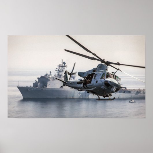 UH-1N Twin Huey Helicopter Poster (Vorne)