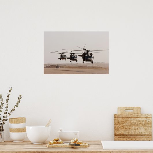 UH-60 Black Hawk Hubschrauber Poster (Küche)