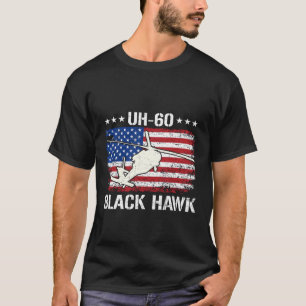 UH-60 Black Hawk Militärhubschrauber Flagge Amerik T-Shirt