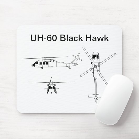 UH-60 Black Hawk Mousepad (Mit Mouse)
