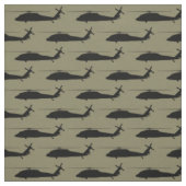 UH-60 BlackHawk Helicopter Black Silhouette Stoff (Muster)