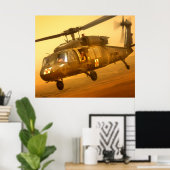 UH-60A Black Hawk Helicopter Poster (Heimbüro)