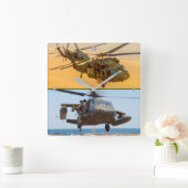 UH-60M SCHWARZHAWK QUADRATISCHE WANDUHR (Zuhause)