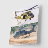 UH-60M SCHWARZHAWK QUADRATISCHE WANDUHR (Winkel)